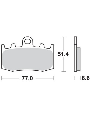 SBS KLOCKI HAMULCOWE KH335 STREET PERFORMANCE (EXCEL) SINTER KOLOR ZŁOTY PASUJE DO: BMW R850/1100/1150/1200, K1200/1300 PRZÓD