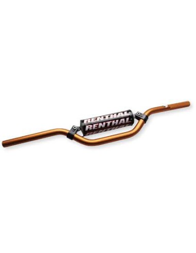 RENTHAL KIEROWNICA 7/8 CALA (22MM) MX MINI HANDLEBAR ORANGE KTM 85 SX PADDED KOLOR POMARAŃCZOWY Z GĄBKĄ