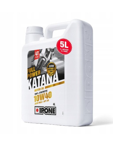 IPONE FULL POWER KATANA 10W40 OLEJ SILNIKOWY 100 % SYNTETYK 5L (ESTER MA2) PROMOCJA 4+1 (AKC) (4)