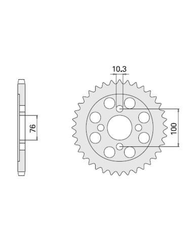 CHT ZĘBATKA TYLNA 803 47 SUZUKI RG 125 92-96 (2012-47) (ŁAŃC. 428)