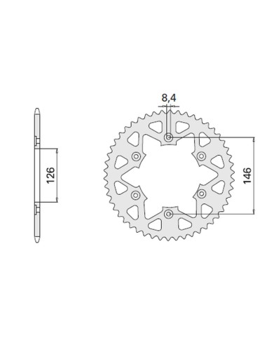 CHT ZĘBATKA TYLNA 808 41 (808-41) SUZUKI RM DR