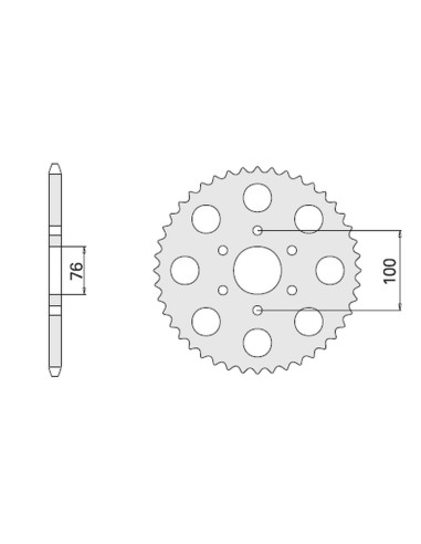 CHT ZĘBATKA TYLNA 818 42 SUZUKI GS 1000/ GSX 1100 E (818-42)