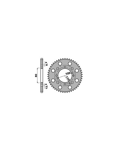 PBR ZĘBATKA TYLNA 819 41 C45 SUZUKI GN 250 82-99, GZ 250 99-11 (JTR819/2.41) (ŁAŃC. 520)