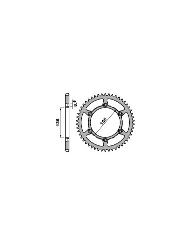 PBR ZĘBATKA TYLNA 820 43 C45 DR 350 S (90-93) (ŁAŃC. 520)