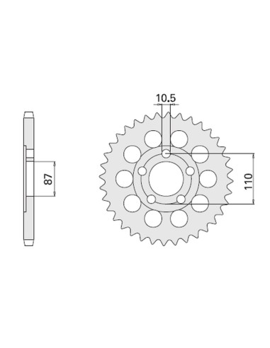 CHT ZĘBATKA TYLNA 824 44 SUZUKI RF 600 (829-44) (JTR829.44)