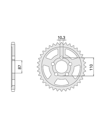 CHT ZĘBATKA TYLNA 828 49 (807-49) SUZUKI GSX/GXF 400