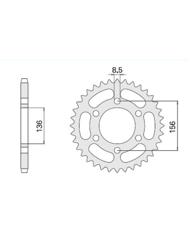 CHT ZĘBATKA TYLNA 830 46 HUSQVARNATE 610 (817-46)