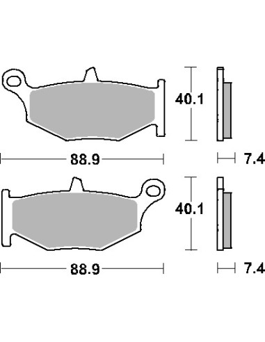 SBS PROMOCJA KLOCKI HAMULCOWE KH419 STREET STANDART CERAMIC KOLOR CZARNY PASUJE DO: SUZUKI GSX-R 600/750/1000/1300, DL1000