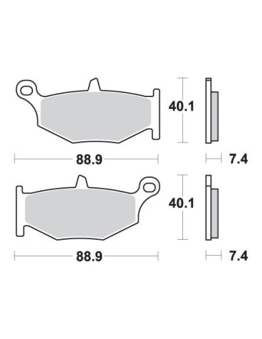 SBS KLOCKI HAMULCOWE KH419 STREET PERFORMANCE (EXCEL) SINTER KOLOR ZŁOTY PASUJE DO: SUZUKI GSX-R 600/750/1000/1300, DL1000