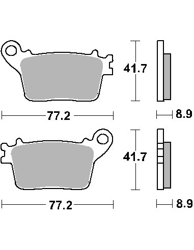 SBS KLOCKI HAMULCOWE KH436 STREET STANDART CERAMIC KOLOR CZARNY PASUJE DO: HONDA CBR600/1000, SUZUKI GSX-R600/750/1000/, YAMAHA