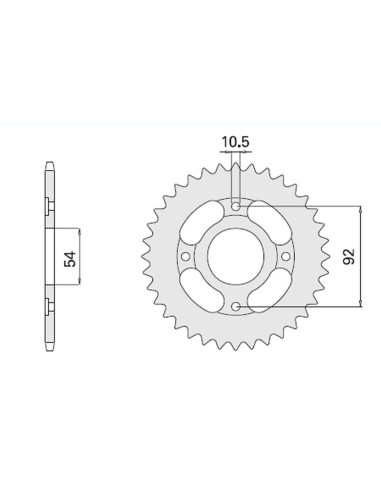 CHT ZĘBATKA TYLNA 835 46 YAMAHA TZR (A4140835460) RD 125 , SR 125