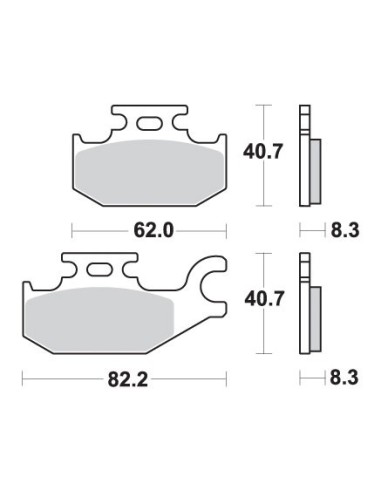 SBS PROMOCJA KLOCKI HAMULCOWE KH413 OFF-ROAD SINTER KOLOR ZŁOTY