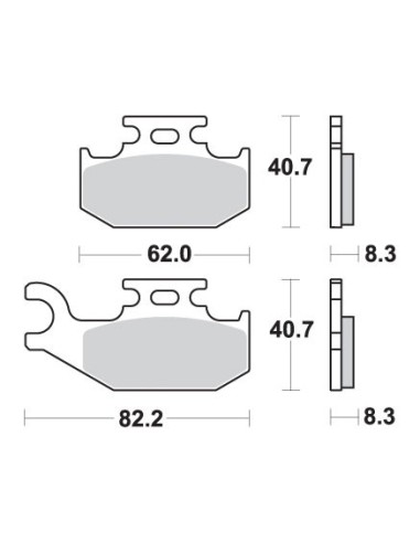 SBS PROMOCJA KLOCKI HAMULCOWE KH414 OFF-ROAD SINTER KOLOR ZŁOTY