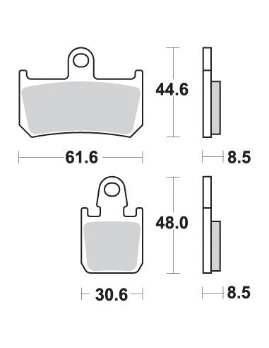 SBS KLOCKI HAMULCOWE KH442/4 STREET PERFORMANCE (EXCEL) SINTER YAMAHA YZF R1 '07-'14 KOLOR ZŁOTY