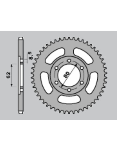 JR ZĘBATKA TYLNA 842 50 TW 125/TW 200