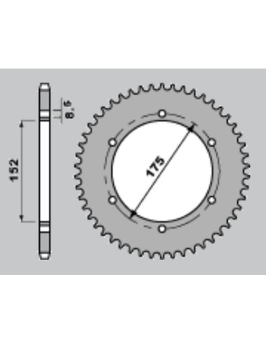 JR ZĘBATKA TYLNA 844 55 YAMAHA DT 125R '88-'92