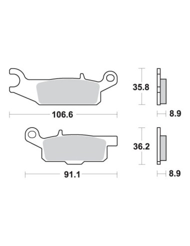 SBS KLOCKI HAMULCOWE KH446 OFF-ROAD SINTER KOLOR ZŁOTY