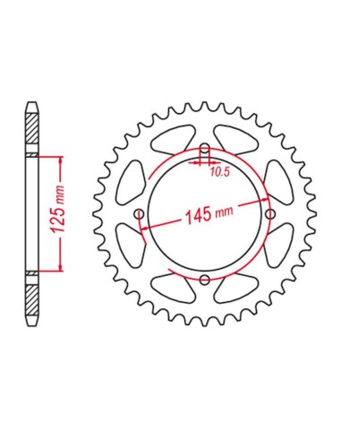 GROSSKOPF PROMOCJA ZĘBATKA TYLNA 857 39 YAMAHA XT 600 '83-94, XT 600Z TENERE 87-89, YFM700, YFZ450, YFM350 (JTR857.39)