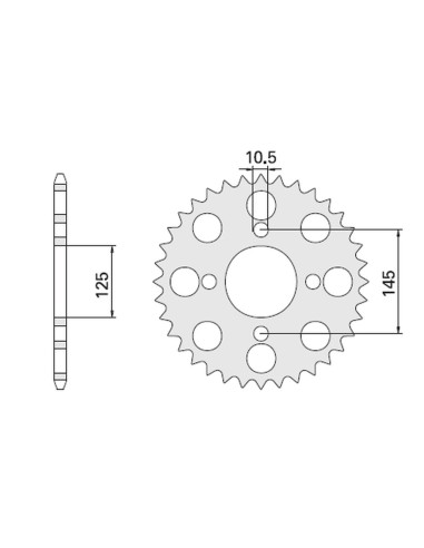 CHT ZĘBATKA TYLNA 857 41 YAMAHA (857-41) (JTR857.41) YAMAHA XT 600 '85-94, XT 600Z TENERE 87-89