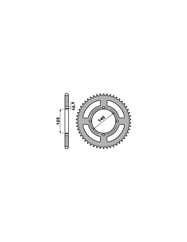 PBR ZĘBATKA TYLNA 857 47 C45 YAMAHA XV 125 (97-01), XVS 125 DRAG STAR 00-05 (ŁAŃC. 520)