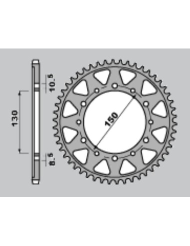 CHT ZĘBATKA TYLNA 860 38 (A4150859380) YAMAHA FZS 600 FAZER 96-03