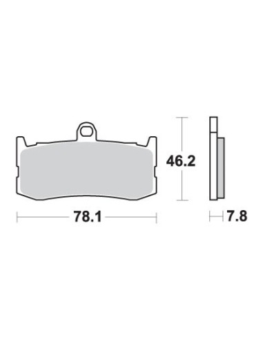 SBS KLOCKI HAMULCOWE KH491 RACING DUAL CARBON TRIUMPH DAYTONA TRIPLE 675 '09-'18 KOLOR CZARNY PRZÓD