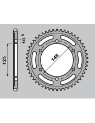 JR ZĘBATKA TYLNA 865 43 YAMAHA FZ 750 '87-'91 (JTR865.43) (ŁAŃC. 530)