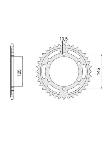 CHT ZĘBATKA TYLNA 865 43 YAMAHA FZ 750 (865-43)