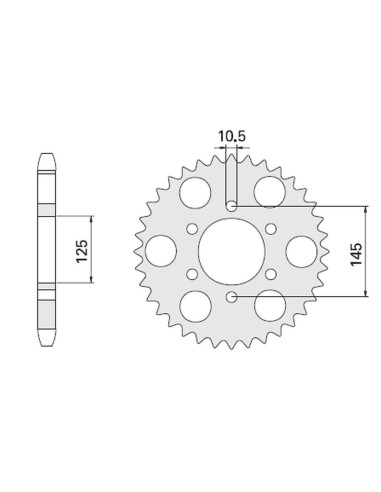 CHT ZĘBATKA TYLNA 866 47 YAMAHA MT 03 (855-47C)