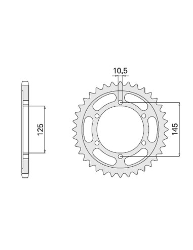 CHT ZĘBATKA TYLNA 869 42 YAMAHA TDM 850 96-98 (A4150867420) (867-42)