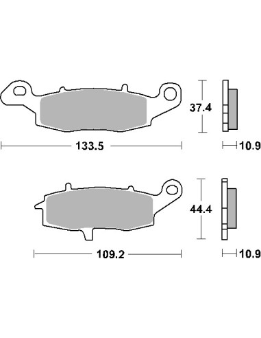 SBS KLOCKI HAMULCOWE KH231/2 STREET STANDART CERAMIC KOLOR CZARNY