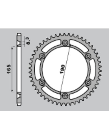 CHT WYPRZEDAŻ ZĘBATKA TYLNA ALUMINIOWA T7075 (ERGAL) 896 48 KTM 600 LC4 ENDURO (88-89), 125 ENDURO (89) (ŁAŃC. 520) KOLOR