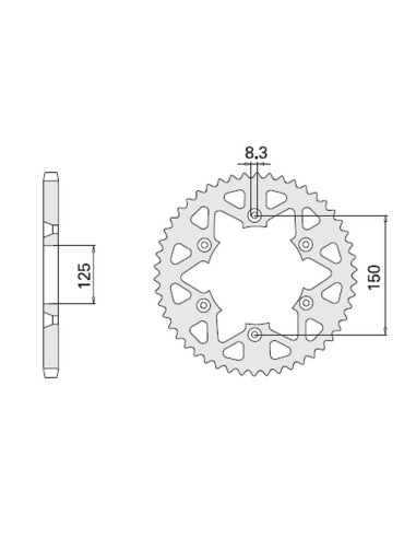 CHT ZĘBATKA TYLNA 899 38 (897-38) KTM SX/EXC SXF/EXCF ALL MODEL '88-'21