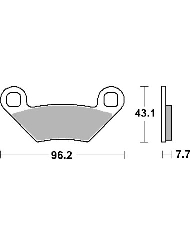 SBS KLOCKI HAMULCOWE KH475 OFF-ROAD SINTER KOLOR ZŁOTY PASUJE DO: POLARIS 500/550/850/1000 PRZÓD-TYŁ