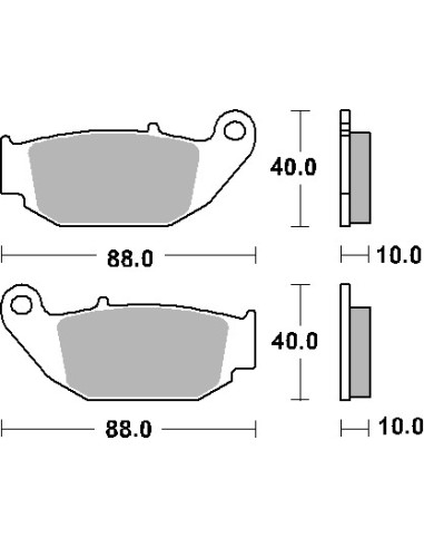 SBS PROMOCJA KLOCKI HAMULCOWE KH629 STREET STANDART CERAMIC KOLOR CZARNY PASUJE DO: HONDA CB 125 R / 300 R 18-, CRF 250 L 13-17,