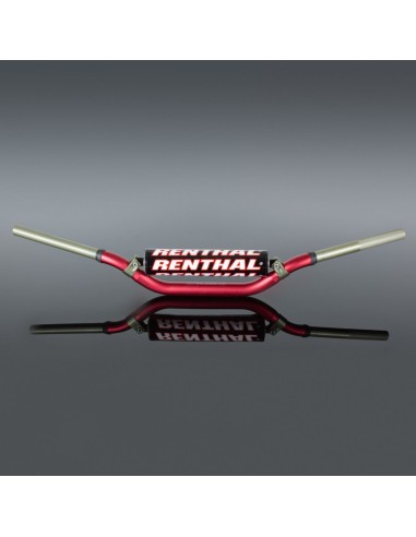 RENTHAL KIEROWNICA 1,1/8 CALA (28,6MM) MX TWINWALL 922 HANDLEBAR RED RC HIGH PADDED KOLOR CZERWONY Z GĄBKĄ