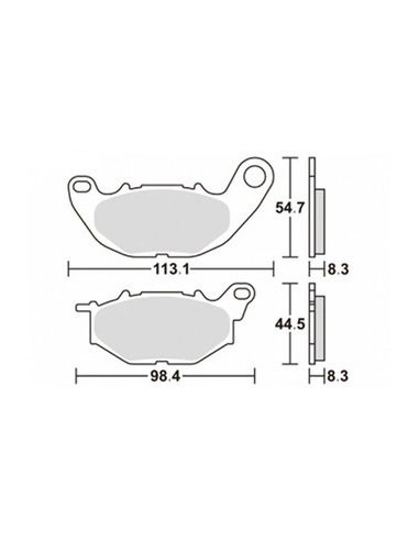 SBS KLOCKI HAMULCOWE PRZÓD KH663 PASUJE DO: YAMAHA YZF-R25 '15-'20, YZF-R3 '15-'23 PRZÓD