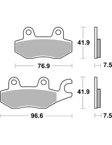 SBS KLOCKI HAMULCOWE KH197 RACING DUAL CARBON KAWASAKI EX 400 NINJA '18-'23, EX 250R NINJA '18-'20