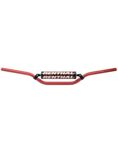 RENTHAL KIEROWNICA 7/8 CALA (22MM) MX HANDLEBAR RED REED / WINDHAM PADDED KOLOR CZERWONY Z GĄBKĄ