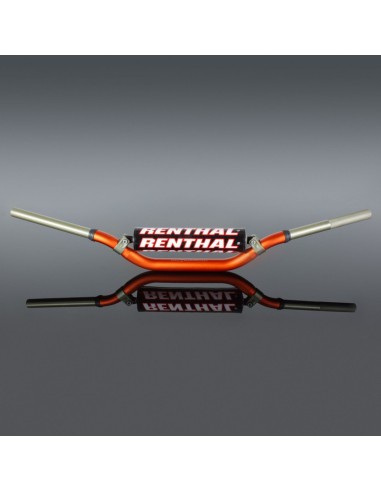 RENTHAL KIEROWNICA 1,1/8 CALA (28,6MM) MX TWINWALL 994 HANDLEBAR ORANGE KTM HIGH PADDED KOLOR POMARAŃCZOWY Z GĄBKĄ