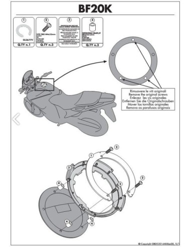 KAPPA MOCOWANIE TANKLOCK HONDA CROSSTOURER 1200 '12-13