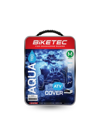 BIKETEC POKROWIEC WODOODPORNY AQUATEC NA ATV KOLOR CZARNY/SZARY ROZMIAR M