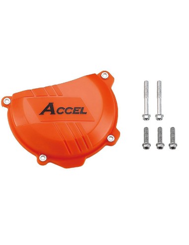 ACCEL OSŁONA POKRYWY SPRZĘGŁA (PLASTIKOWA) KTM SXF250 '13- , EXCF250 '14-, SXF350 '11-, EXCF350 '12-, KOLOR POMARAŃCZOWY