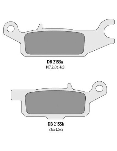 DELTA BRAKING KLOCKI HAMULCOWE KH443 YAMAHA YFM 550 GRIZZLY '11-14, YFM 700 GRIZZLY '07-18 LEWY PRZÓD - ZASTĘPUJĄ DB2155MX-D