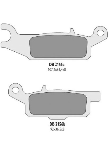 DELTA BRAKING KLOCKI HAMULCOWE KH444 YAMAHA YFM 550 GRIZZLY '11-14, YFM 700 GRIZZLY '07-18 PRAWY PRZÓD - ZASTĘPUJĄ DB2156MX-D