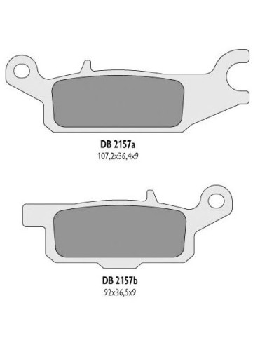 DELTA BRAKING KLOCKI HAMULCOWE KH445 YAMAHA YFM 550 GRIZZLY '11-14, YFM 700 GRIZZLY '07-18 LEWY TYŁ - ZASTĘPUJĄ DB2157MX-D ORAZ