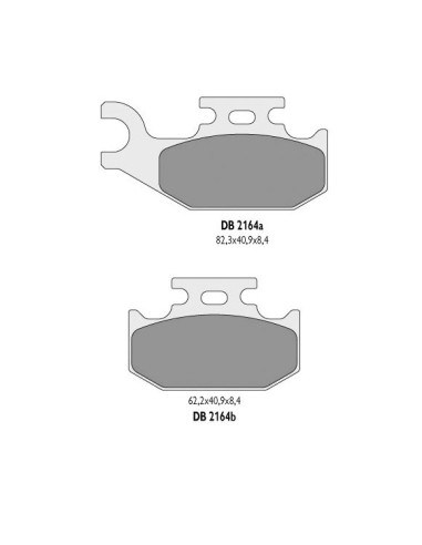 DELTA BRAKING KLOCKI HAMULCOWE KH414 SUZUKI ATV (PRAWY PRZÓD), POLARIS RZR 200 '21-'22 TYŁ - ZASTĘPUJĄ DB2367OR-D