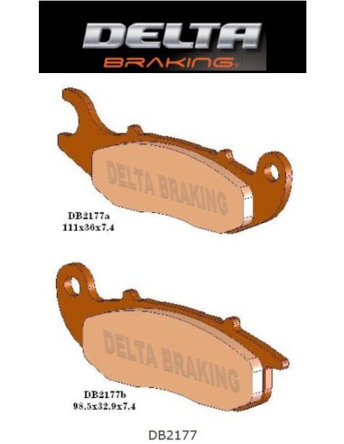 DELTA BRAKING KLOCKI HAMULCOWE KH465 HONDA CRF 230/250L, AJP PR7 PRZÓD - ZASTĘPUJĄ DB2177MX-D ORAZ DB2177QD-D