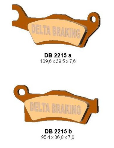 DELTA BRAKING KLOCKI HAMULCOWE KH617 CAN-AM OUTLANDER 800/1000 '12, RENEGADE 1000 '12 PRAWY PRZÓD, TYŁ - ZASTĘPUJĄ DB2215MX-D