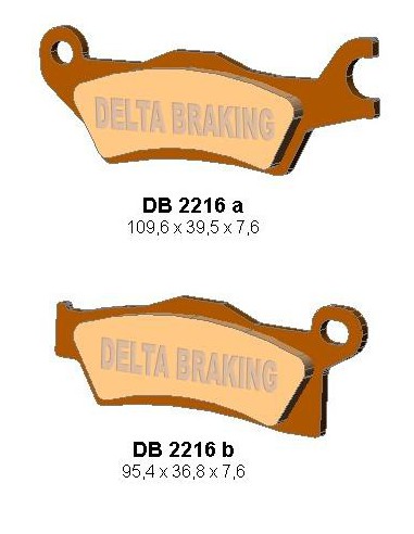 DELTA BRAKING KLOCKI HAMULCOWE KH618 CAN-AM OUTLANDER 800/1000 '12, RENEGADE 1000 '12 LEWY PRZÓD - ZASTĘPUJĄ DB2216MX-D ORAZ